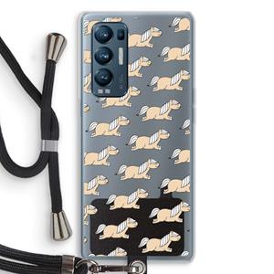 CaseCompany Ponys: Oppo Find X3 Neo Transparant Hoesje met koord