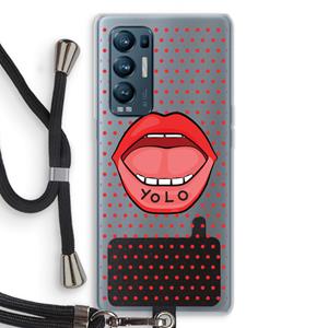 CaseCompany Yolo Denise: Oppo Find X3 Neo Transparant Hoesje met koord