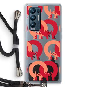 CaseCompany Dogs: Oppo Find X3 Neo Transparant Hoesje met koord