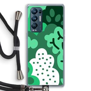 CaseCompany Bushes: Oppo Find X3 Neo Transparant Hoesje met koord