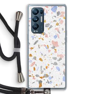 CaseCompany Terrazzo N°8: Oppo Find X3 Neo Transparant Hoesje met koord