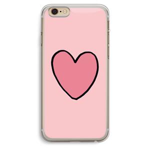 CaseCompany Hartje: iPhone 6 Plus / 6S Plus Transparant Hoesje