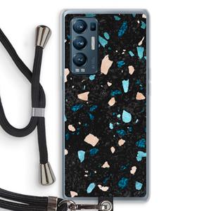 CaseCompany Terrazzo N°11: Oppo Find X3 Neo Transparant Hoesje met koord