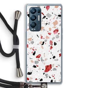 CaseCompany Terrazzo N°12: Oppo Find X3 Neo Transparant Hoesje met koord