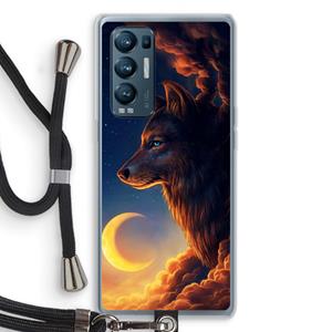 CaseCompany Night Guardian: Oppo Find X3 Neo Transparant Hoesje met koord