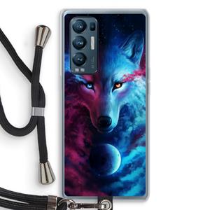 CaseCompany Where Light And Dark Meet: Oppo Find X3 Neo Transparant Hoesje met koord