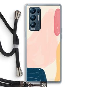 CaseCompany Saturday Flow: Oppo Find X3 Neo Transparant Hoesje met koord