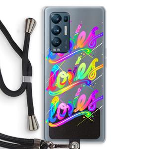CaseCompany Loves: Oppo Find X3 Neo Transparant Hoesje met koord