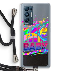 CaseCompany Touch Me: Oppo Find X3 Neo Transparant Hoesje met koord