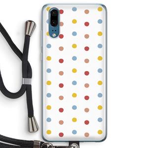 CaseCompany Bollen: Huawei P20 Transparant Hoesje met koord