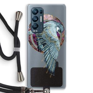 CaseCompany Golden Falcon: Oppo Find X3 Neo Transparant Hoesje met koord