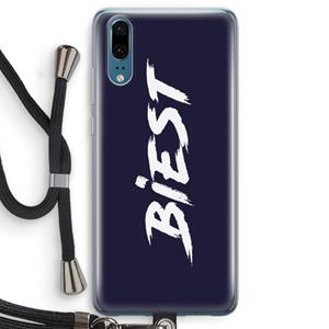 CaseCompany Biest: Huawei P20 Transparant Hoesje met koord