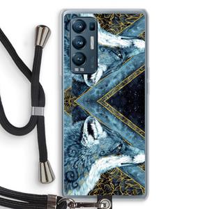 CaseCompany Golden Fox: Oppo Find X3 Neo Transparant Hoesje met koord