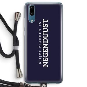 CaseCompany Blijve plakken in Negenduust: Huawei P20 Transparant Hoesje met koord