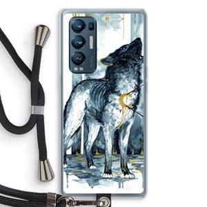CaseCompany Bleeding Soul: Oppo Find X3 Neo Transparant Hoesje met koord