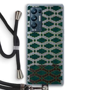 CaseCompany Moroccan tiles: Oppo Find X3 Neo Transparant Hoesje met koord