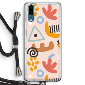CaseCompany Abstract: Huawei P20 Transparant Hoesje met koord