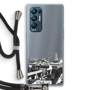 CaseCompany Marrakech Skyline : Oppo Find X3 Neo Transparant Hoesje met koord