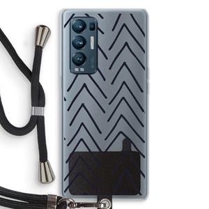 CaseCompany Marrakech Arrows: Oppo Find X3 Neo Transparant Hoesje met koord