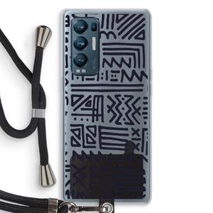 CaseCompany Marrakech print: Oppo Find X3 Neo Transparant Hoesje met koord