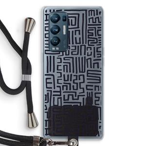CaseCompany Moroccan Print: Oppo Find X3 Neo Transparant Hoesje met koord