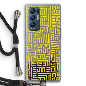 CaseCompany Majorelle Blue Print: Oppo Find X3 Neo Transparant Hoesje met koord
