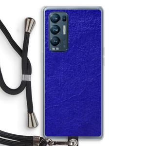 CaseCompany Majorelle Blue: Oppo Find X3 Neo Transparant Hoesje met koord