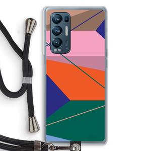CaseCompany Gestalte 1: Oppo Find X3 Neo Transparant Hoesje met koord