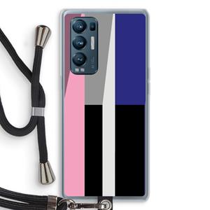 CaseCompany Gestalte 4: Oppo Find X3 Neo Transparant Hoesje met koord