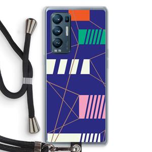 CaseCompany Gestalte 5: Oppo Find X3 Neo Transparant Hoesje met koord