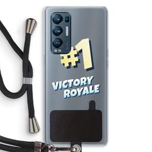 CaseCompany Victory Royale: Oppo Find X3 Neo Transparant Hoesje met koord