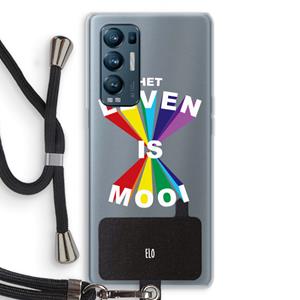 CaseCompany Het Leven Is Mooi: Oppo Find X3 Neo Transparant Hoesje met koord