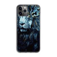 CaseCompany Darkness Lion: iPhone 11 Pro Max Transparant Hoesje