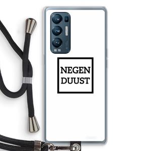 CaseCompany Negenduust vierkant: Oppo Find X3 Neo Transparant Hoesje met koord