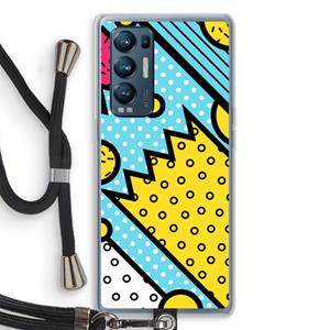 CaseCompany Pop Art #1: Oppo Find X3 Neo Transparant Hoesje met koord