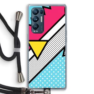 CaseCompany Pop Art #3: Oppo Find X3 Neo Transparant Hoesje met koord