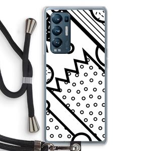 CaseCompany Pop Art #4: Oppo Find X3 Neo Transparant Hoesje met koord