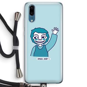 CaseCompany Zwaai: Huawei P20 Transparant Hoesje met koord
