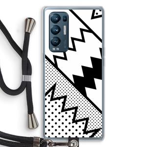 CaseCompany Pop Art #5: Oppo Find X3 Neo Transparant Hoesje met koord