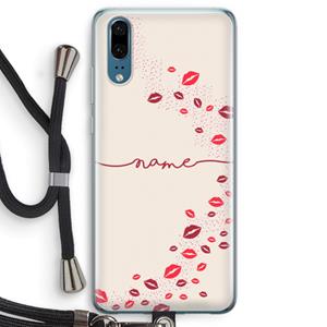 CaseCompany Kusjes: Huawei P20 Transparant Hoesje met koord