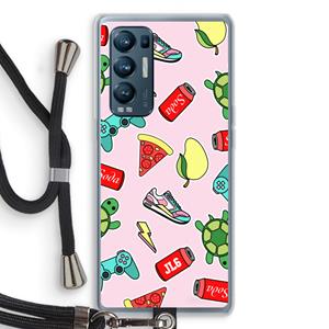 CaseCompany Things Jamie Loves: Oppo Find X3 Neo Transparant Hoesje met koord