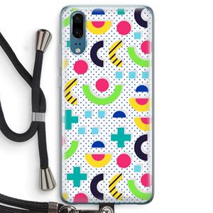 CaseCompany 8-bit N°1: Huawei P20 Transparant Hoesje met koord