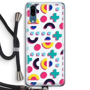 CaseCompany 8-bit N°2: Huawei P20 Transparant Hoesje met koord