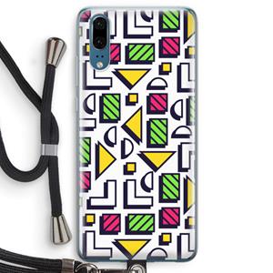 CaseCompany 8-bit N°4: Huawei P20 Transparant Hoesje met koord