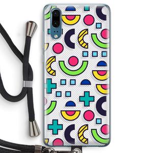 CaseCompany 8-bit N°6: Huawei P20 Transparant Hoesje met koord