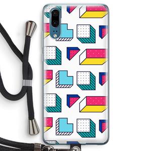 CaseCompany 8-bit N°7: Huawei P20 Transparant Hoesje met koord