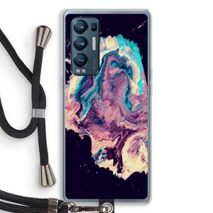 CaseCompany Cosmic Silence: Oppo Find X3 Neo Transparant Hoesje met koord