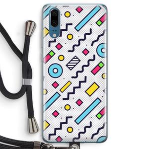 CaseCompany 8-bit N°8: Huawei P20 Transparant Hoesje met koord