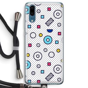 CaseCompany 8-bit N°9: Huawei P20 Transparant Hoesje met koord
