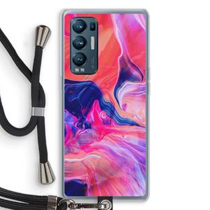 CaseCompany Earth And Ocean: Oppo Find X3 Neo Transparant Hoesje met koord
